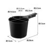 Yamazaki Magnetic Hand X D28 X Floating 1720 Pail, Black, W14.6 H13cm, MIST, Wall-Mounted Storage,