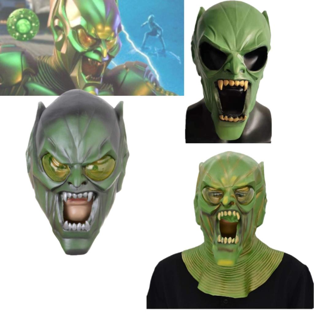 Hero Expedition Green Devil Mask Party Latex Facial Mask Goblin Mask Characters)