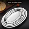 Plat ovale en acier inoxydable 304 pour cuisson à la vapeur et service