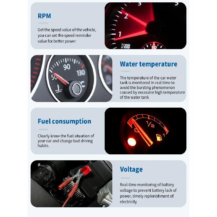 B3 Head Up Display For HUD Speedometer RPM OBD Smart Digital Overspeed Alarm Engine Fault Code Car Navigator Car Safely