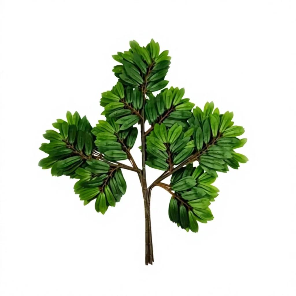 Artificial Banyan Maple Mango Leaves Fake Foliage Greenery Stems for Decoration Outdoor Landscape Tree Making