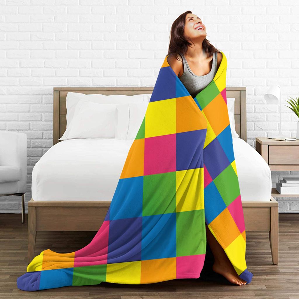 Palette Color Blanket Quality Warm Bedding Throws Winter Plane Travel Chair Sofa Bed Novelty Bedspread