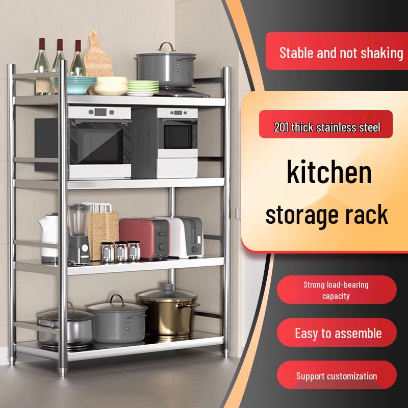 Multi-Tier Stainless Steel Kitchen Storage Rack