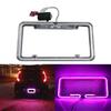 Universal  Purple Car Pickup Neon License Plate Frame Front Rear Tag Cover 12V