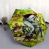 Pettson and Findus Print Folding Umbrella, Auto Open/Close, UV Protection, Windproof, Compact Travel Umbrella