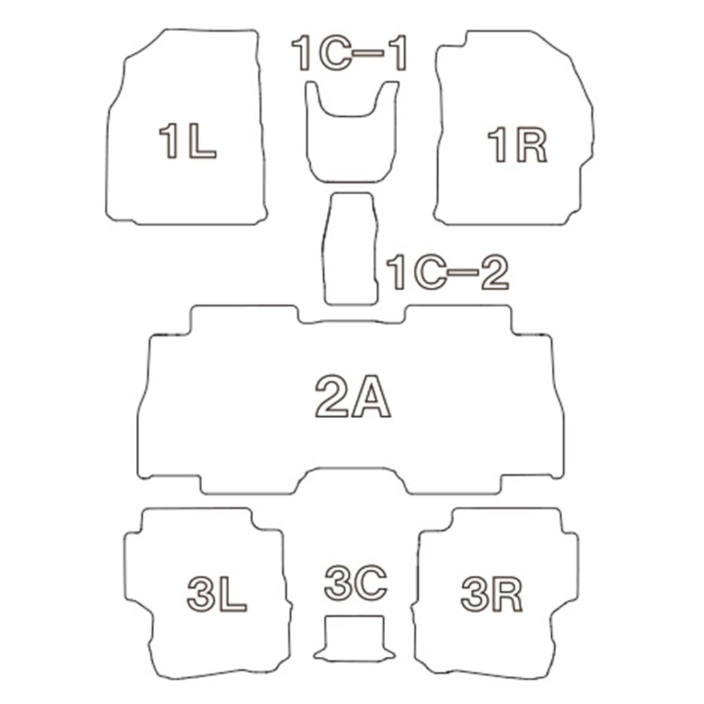 Clazzio Floor Mat 3D Type Set for 1 Sienta MXPL10G MXPC10G NEW Rubber Type Black / R4(2022)/9~ ET-1683 [5EETC1683K]