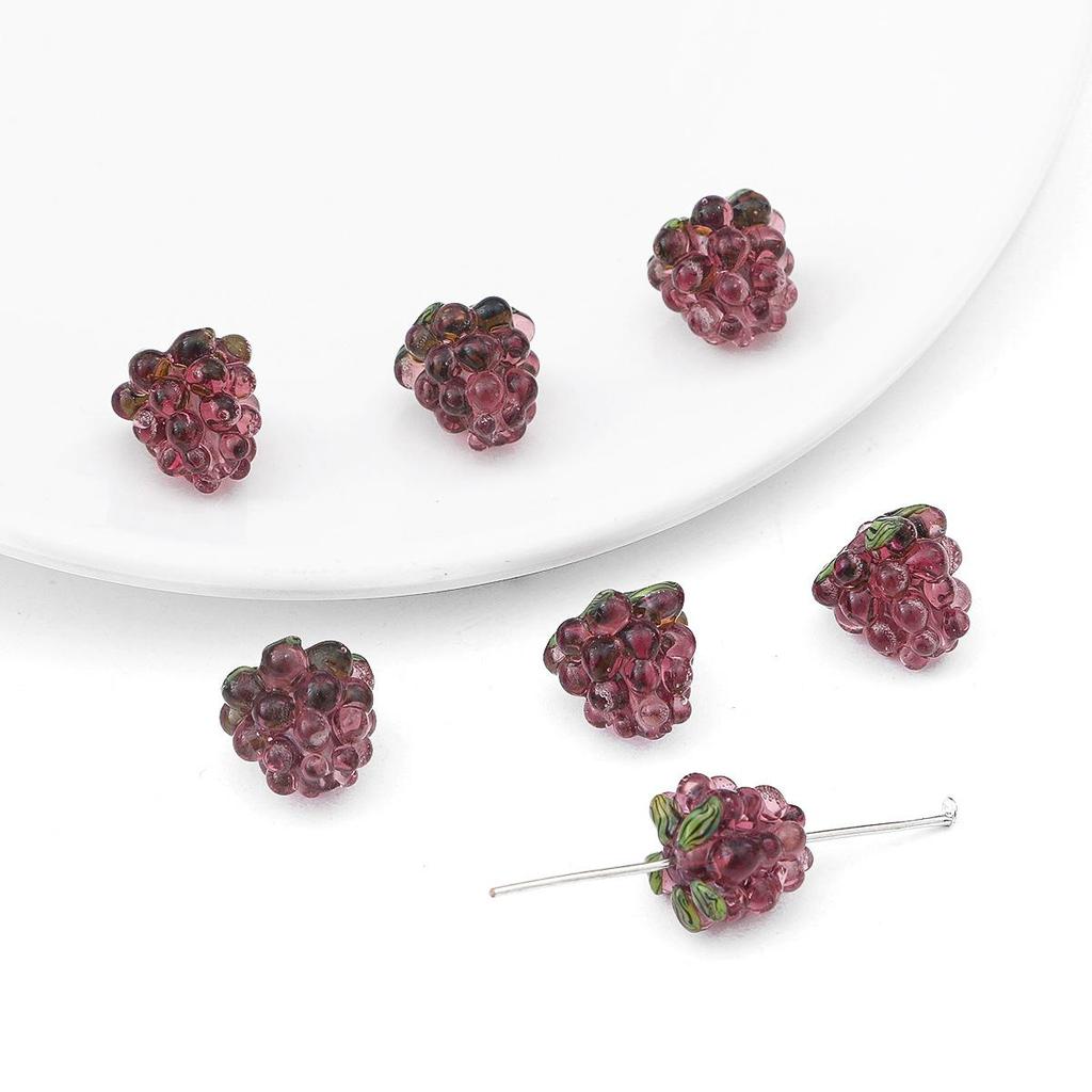 Mini Ciondolo Uva in Vetro Ceco per Bigiotteria Fai da Te – Perfetto per Collane, Braccialetti, Fermacapelli e Ornamenti