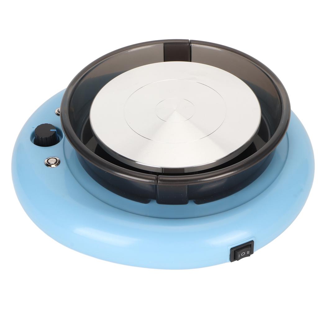 Mini Pottery Wheel Detachable Basin Electric Clay Machine for Children Beginners Blue 100‑240V EU