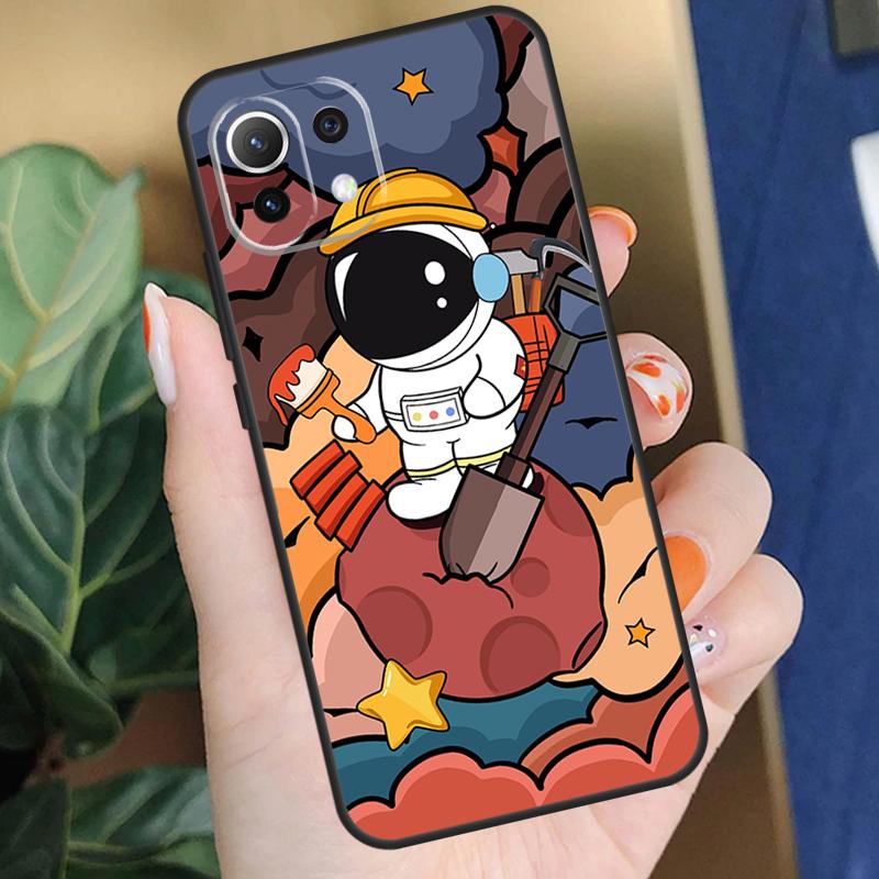 Astronaut Spaceship Case For Xiaomi 15 14 Ultra 13T 14T 15T Pro 17 Pro Max POCO F8 F7 F5 F6 X5 X6 X7 Pro Coque