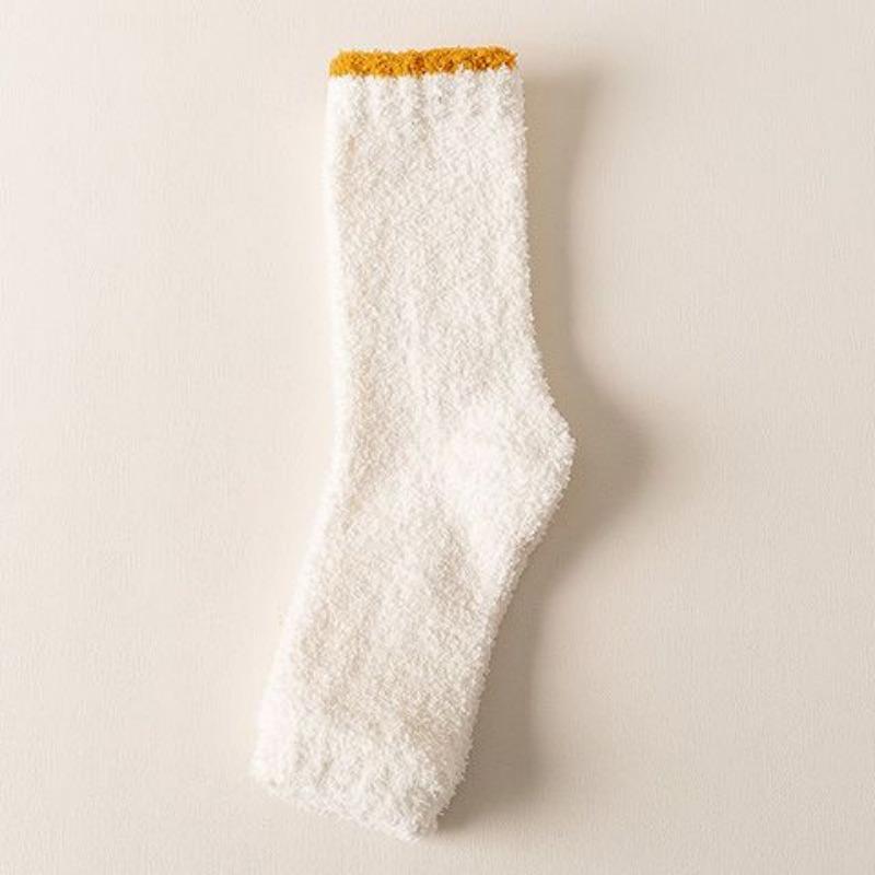 Women's Coral Fleece Socks Fleece-Lined Thickened Winter Foot Covers Long Over-Knee Extended Leg Warmer Socks for Warmth