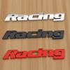 3D Metall Schwarz Rot Chrom Buchstaben Racing Logo Universelles Auto Emblem Frontgrill Abzeichen Auto Kofferraum Hinten Aufkleber Decal Zubehör