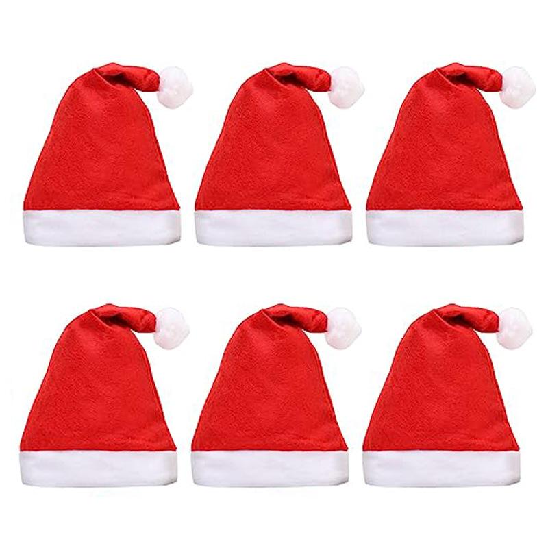 New Christmas Decorations Plush Santa Hats Red Santa Hats For Adults And Children