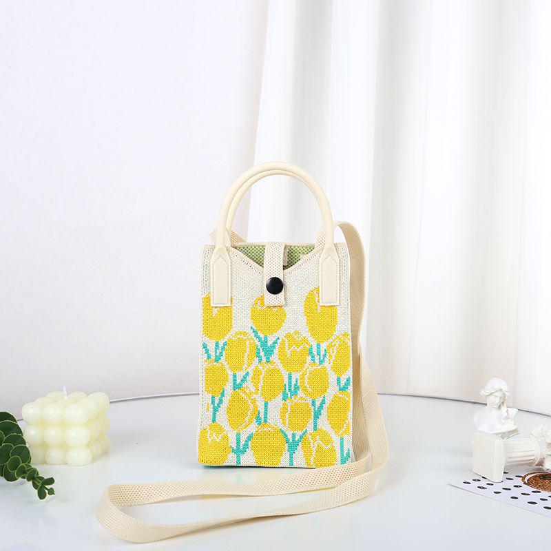 Korean Style Cute Heart Knitted Mini Crossbody & Shoulder Bag for Women