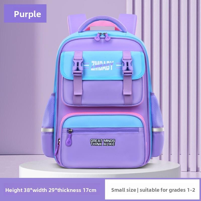 

Durable Childrens School Bag With Material For Middle School Students Purple Small