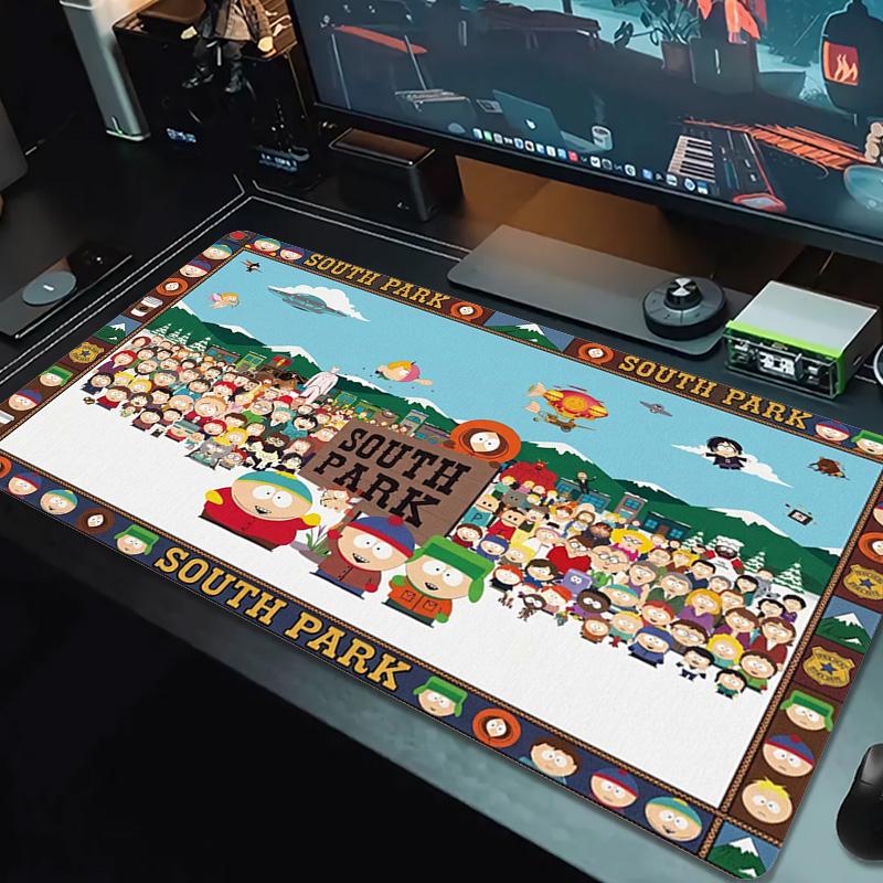 Cartoon Park South Color Mouse Pad Large Gaming Table Cushion Non-slip Laptop Tablet Big Mousepad XXL Mat Mini PC Playmat With Lock Edge