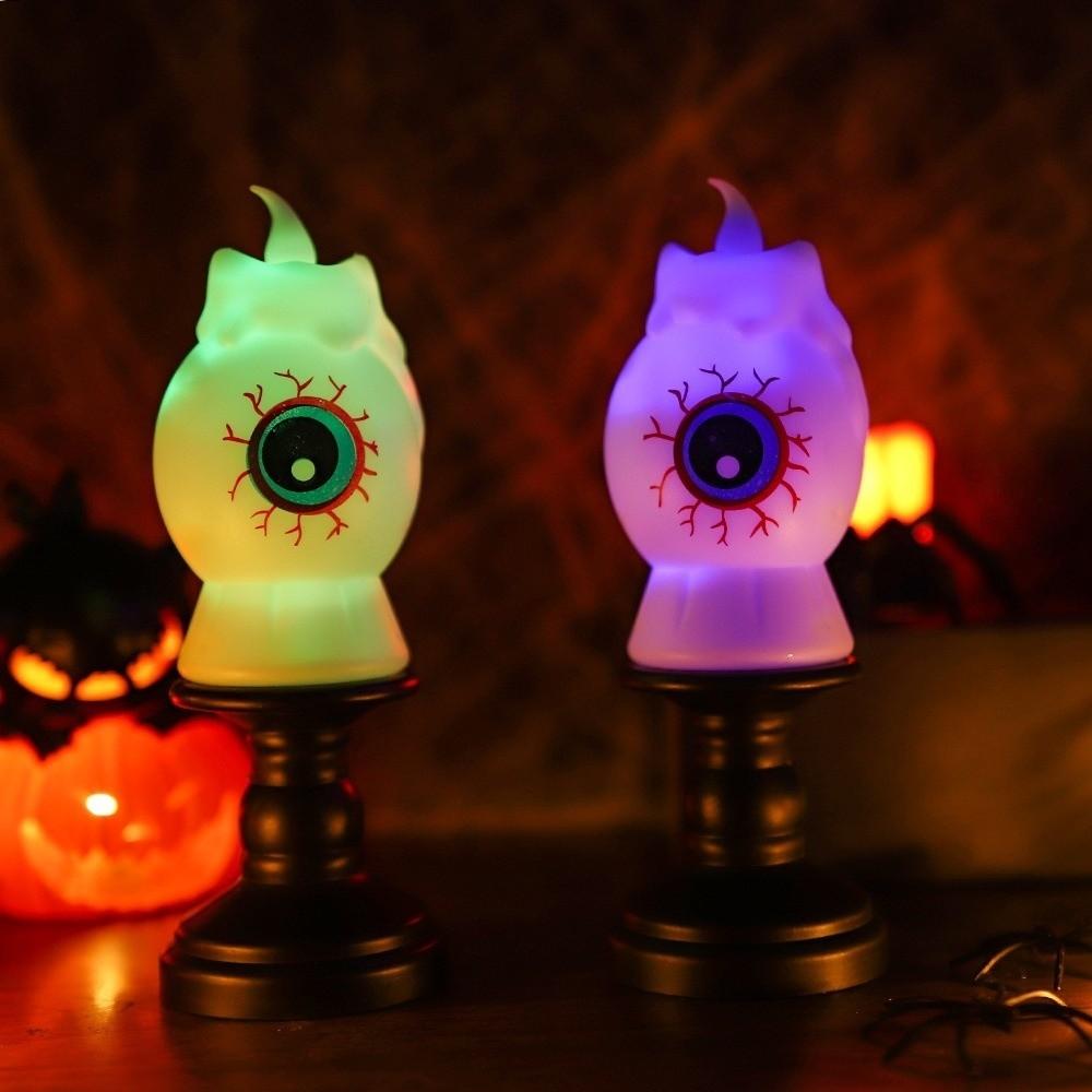 Spooky Eyeball Halloween Cat Pumpkin Lamp Black Cat LED Pumpkin Light  Ghost Festival Decor