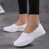 Summer Breathable Mom Shoes for Mature Women Casual Flyknit Mesh Shoes with Soft Soles Lightweight Plus Size Women's Shoes