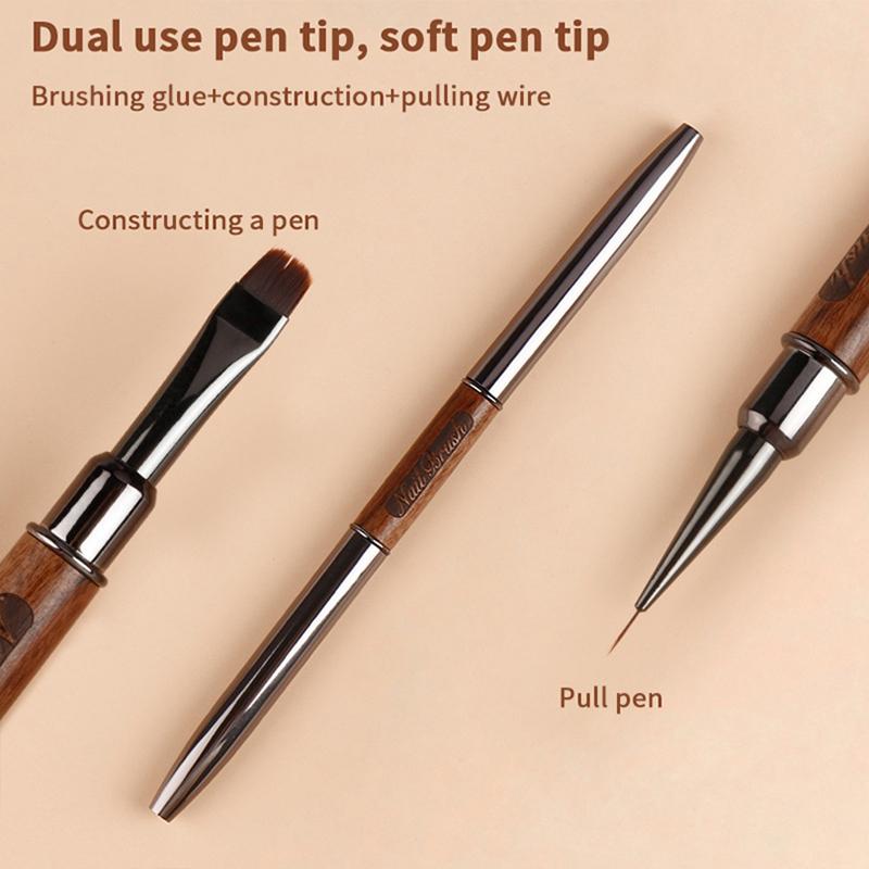 1Pcs/Set Wood Handle Art Liner Diy Painting Brush Drawing Lines Stripe Flower Painting Pen Nail Liner Brush Set With 5Size