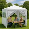 Garden pavilion, commercial tent, party gazebo, 4 side walls, windows, xxl
