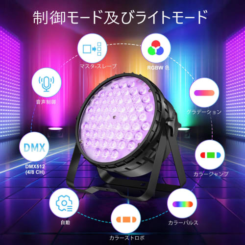 BETOPPER 54x4W 4-in-1 RGBW LED Stage Light, CRI/RA>92, High CRI, 5000 Lumens, Spotlight, Dimmable, Disco Light, Par Light, DJ Light, Party Light, Kara