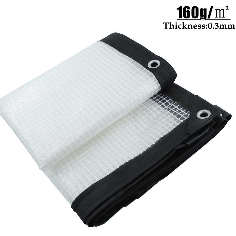 Grid Film Plastic Waterproof Film For Gardens With 4 Style Edge Car Truck Canopys Pets House Keeping Warm Balcony Shading Cloth