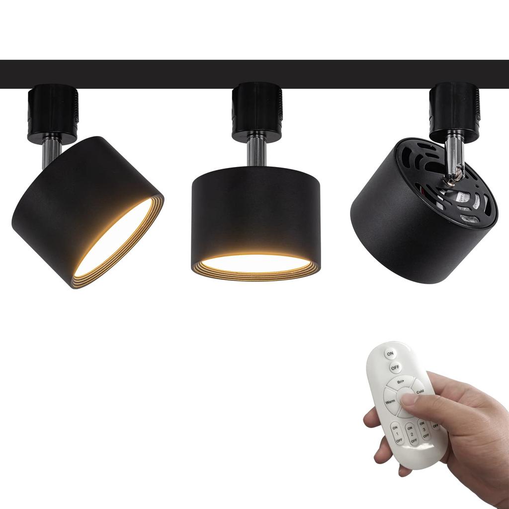 FSLiving 3-Pack 9W LED Downlight with Remote Control, Dimmable, Color Adjustable, and Angle Adjustable, Built-in LED Spotlight for Ceiling, Dining,