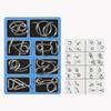 1/3 Sets Metal Puzzle Ring Brain Teaser 3D Wire Puzzle Game Kids Adults Mind Logic IQ Test Educational Unlock Interlock Toy Toddlers Boys Girls Gift