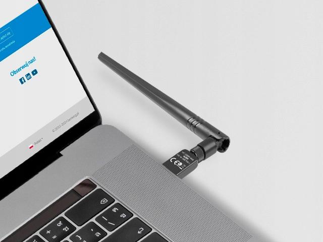 Karta Sieciowa Bezprzewodowa Lanberg USB N300 1 Wewn. Antena + 1 Zewn. Antena