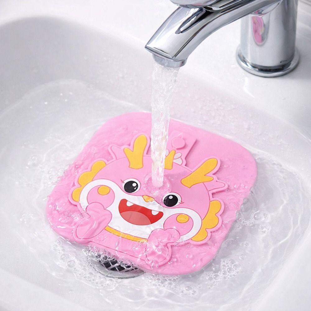 Anti Odor Floor Drain Pad Cartoon Shower Drain Cover for Bathroom Hair Collection