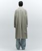Insilence Pigment Washed Balmacaan Coat Grey Beige