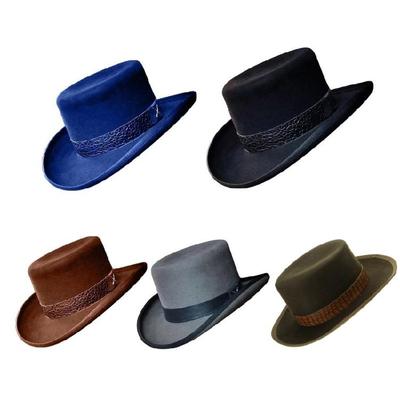 Gentlemen Top Hat Wool Fedora Hat Gift for Boyfriend Top Hat Short Brim