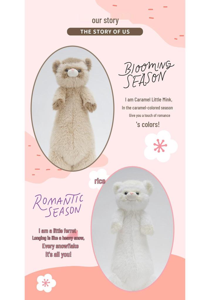 Adorable Angora Ferret Plush Toy - Hugging Pillow & Birthday Gift