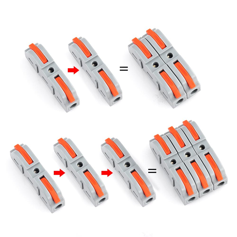 Produktbild von 30 Stück Drahtleiter-Spleißklemmen SPL-1 – 28-12 AWG, 32A, 250/600V, DIY-Kabelverbinder