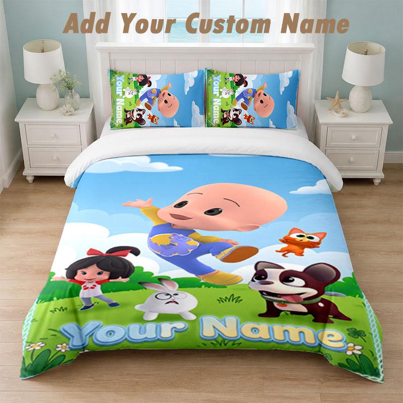 Bedding Set 1 Duvet Cover 2 Pillowcases Cleo & Cuquín Print Soft Bed Linen Bedroom Decor