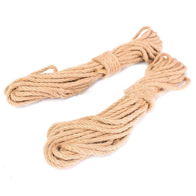 1-10m 3ply 6mm fuerte /& Grueso Hilo Cadena Natural Yute Arpillera Arpillera Rústico