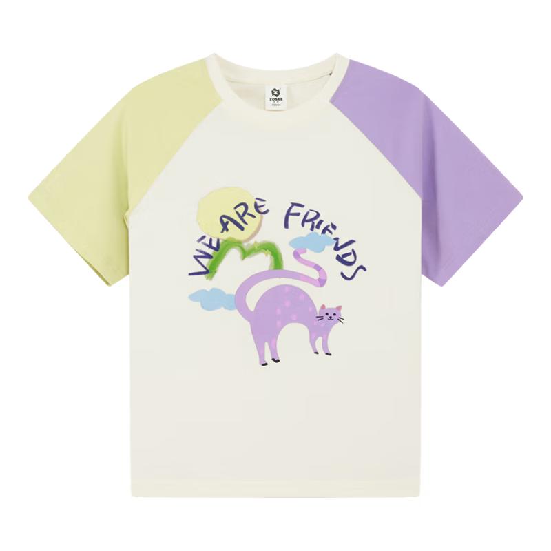 Girls  Printed Short Sleeve Summer T-shirt 150