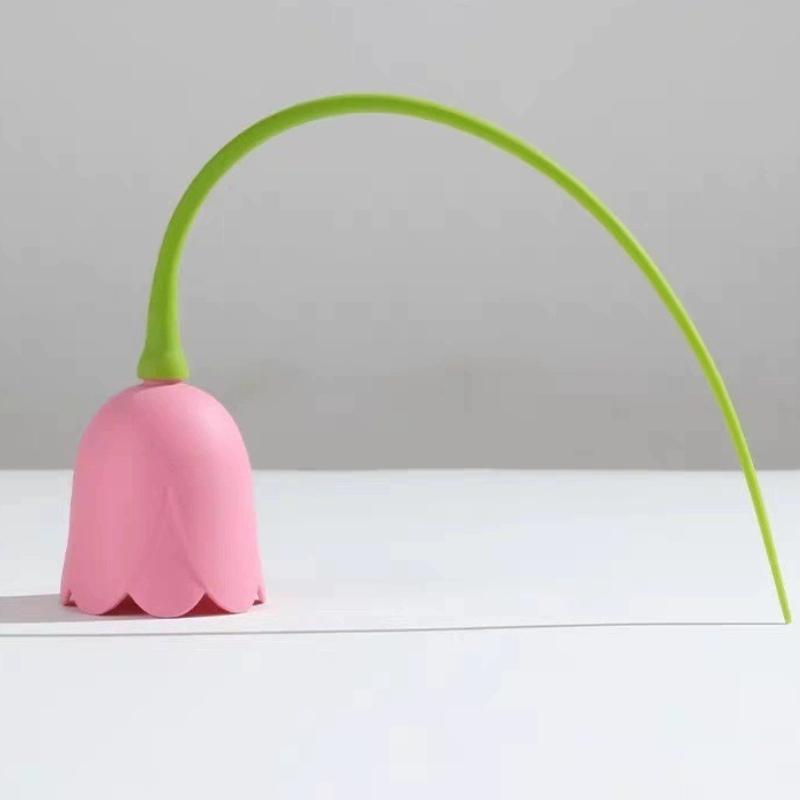 Cat Teaser Toy Automatic Rechargeable Motion Activated Flower Cat Toy Interactive Automatic Kitten Toy Cat Accessories