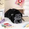 Cartoon Animal Gorilla Plush Pencil Case Large Capacity Soft Holder for Students School Office Girls Boys