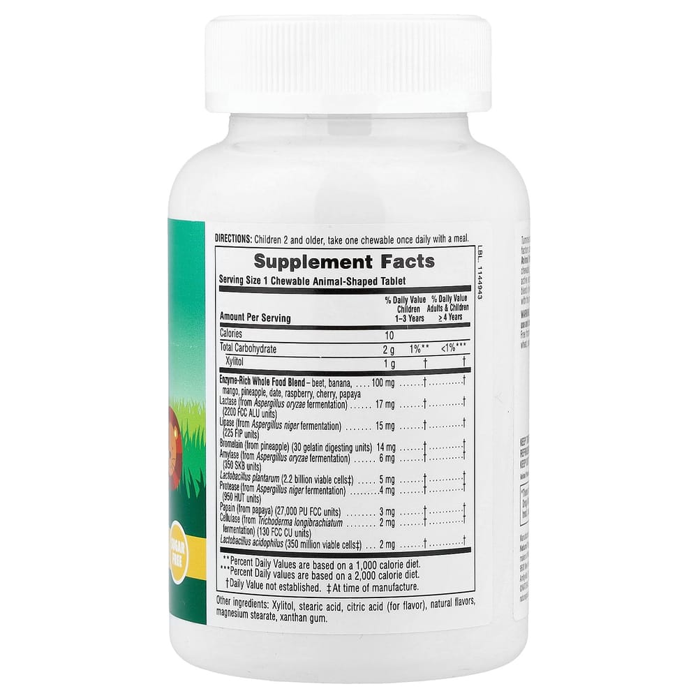 Nature's Plus Animal Parade Tummy Zyme Probiotika-Nahrungsergänzungsmittel, 90 Tabletten
