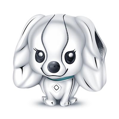 Breloques Perles Cuivre Chiot à Grandes Oreilles Pendant Ajustement Bracelet Manchette Collier Bijoux DIY