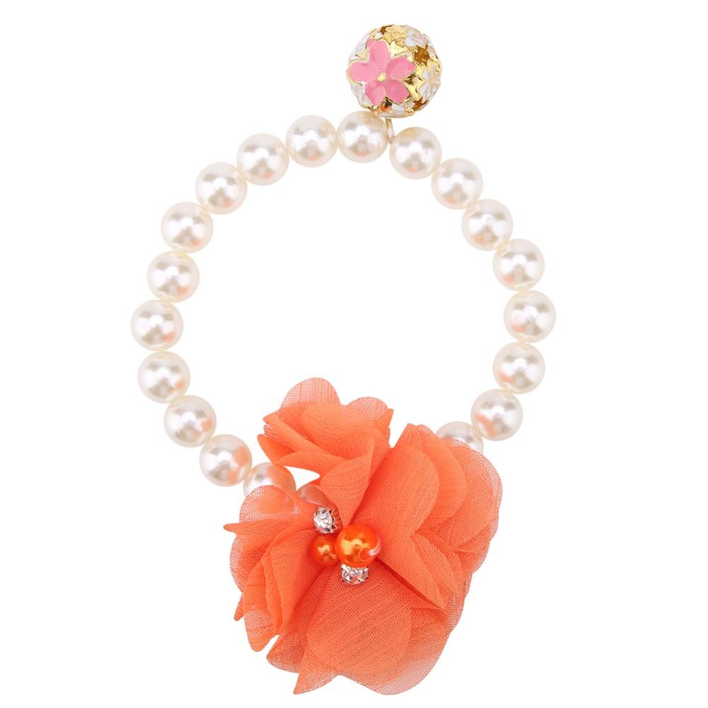 Elastic Stretchable Pet Pearl Collar Multi Size Available Round Pearl Bead Dog Pearl Necklace Lightweight Wearable