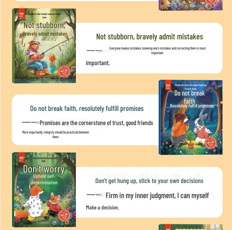 Children's Motivation Picture Books: 8-Volume Set by Award-Winning Authors for Mental Strength