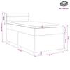 Box Spring Bed with Mattress and LED Light Gray 80 X 200 Cm Fabric