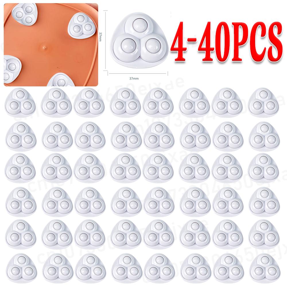 4-40pcs For Furniture Stainless Steel 360 Degree Roller Self Adhesive Furniture Caster Home Strong Load-bearing Universal Wheel