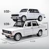 1/24 Maßstab LADA Spielzeugauto Modell Legierung Druckguss 6 Türen zu öffnen Rückzieher Sound Licht Maßstabsmodell Auto Spielzeug für Jungen Sammlerstücke Geschenke