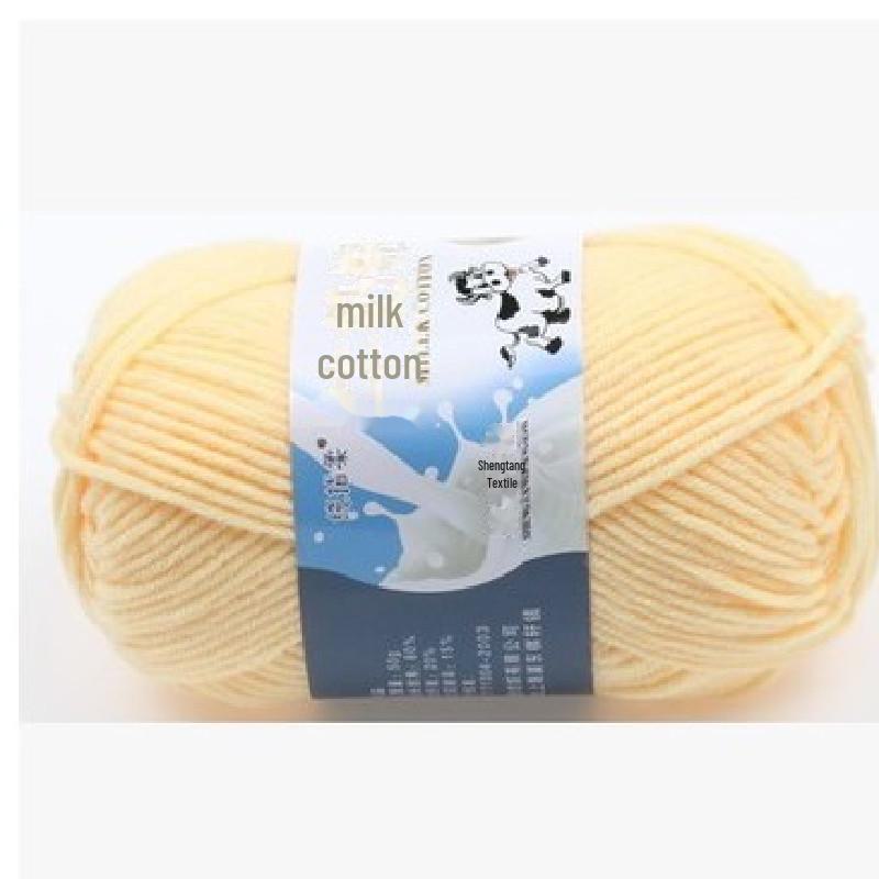 Milk Cotton Yarn Set for DIY Projects: Scarf, Crochet Slippers, Hand-Woven Bags