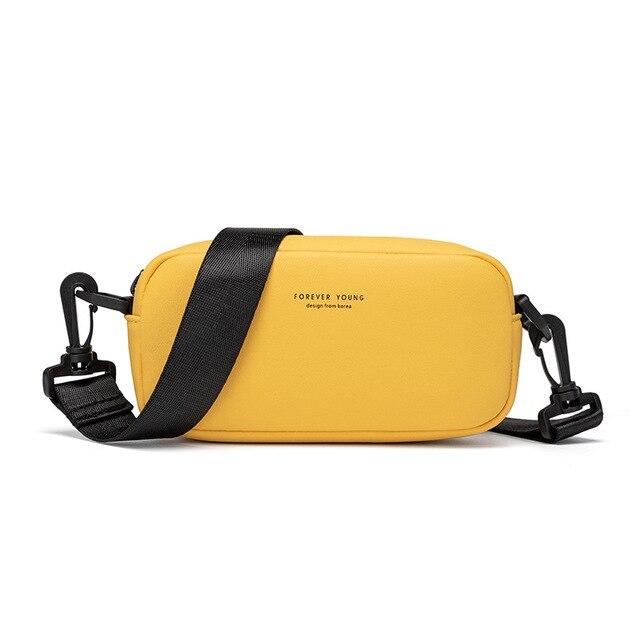 

aliwood Маленькая сумка, женские сумки на плечо, однотонная женская сумка через плечо, модная сумка-мессенджер, многофункциональная телефонная сумка жёлтый