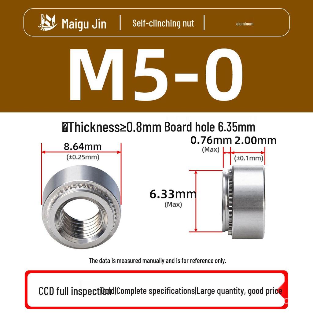 CLA-M2 To M8 Aluminum Alloy Rivet Nut Serrated Pressure Plate: High-Strength Riveting Solution