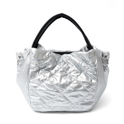 VITAFELICE Quilted Handbag for Women 3-Compartment (inb-10209z) (Silver)