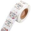 1 Roll Autumn Stickers Roll Round Paper with Thank You Stickers Adhesive Labels Decorative Sealing Stickers for Gifts Party Chocolate 25mm 500pcs/roll